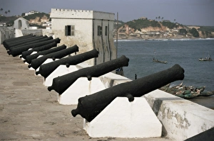 Battlement Prints: Battlements, Cape Coast Castle, dating from 1652, UNESCO World Heritage Site