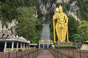 Batu Caves, Hindu Shrine, with Statue of Lord Muruguan, Selangor, Malaysia
