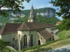 Franche Comte Prints: Baumes-les-Messieurs Abbey, Jura, Franche-Comte, France, Europe