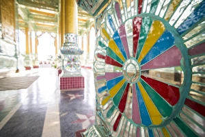 Shan State Prints: Bawgyo Pagoda, a temple at Hsipaw (Thibaw), Shan State, Myanmar (Burma), Asia