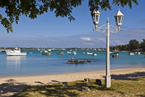 Vacations Prints: The bay and beach of Grand Baie, Mauritius, Indian Ocean, Africa
