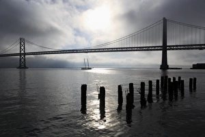 Groyne Prints: Bay Bridge, San Francisco, California, United States of America, North America