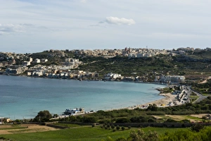 Malta Prints: Bay of Il-Mellieha, Malta, Mediterranean, Europe