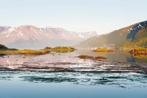 Fjords Prints: Bay, by the Lyngen fjord, Solvik Gard