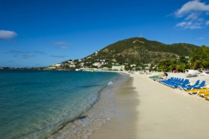 Sun Lounger Prints: The bay of Philipsburg, Sint Maarten, West Indies, Caribbean, Central America