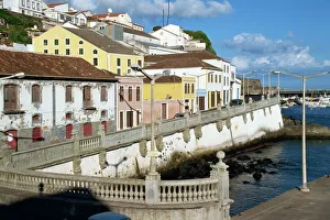 Azores Prints: Bay promenade, Angra do Heroismo, Terceira, Azores, Portugal, Atlantic, Europe