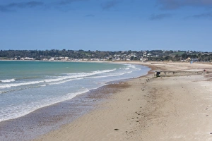Jersey Prints: The bay of St. Aubin, Jersey, Channel Islands, United Kingdom, Europe