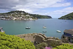 Isle Prints: Bayards Cove Fort and the River Dart estuary in spring sunshine, Dartmouth