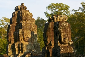 Ancient Ruin Prints: Bayon temple, dating from the 13th century, Angkor, UNESCO World Heritage Site
