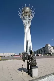 Images Dated 9th September 2009: Bayterek Tower, landmark of Astana, Astana, Kazakhstan, Central Asia, Asia