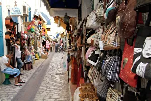 Street Scenes Prints: Bazaar in Houmt Souk, Island of Jerba, Tunisia, North Africa, Africa