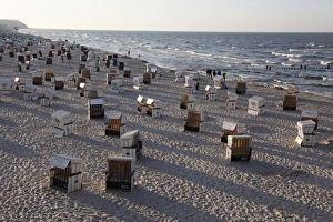 Shelter Prints: Beach at the Baltic Sea spa of Heringsdorf, Usedom, Mecklenburg-Western Pomerania