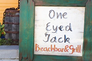Philipsburg Prints: Beach bar sign, Philipsburg, St