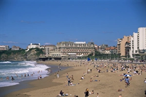 Biarritz Prints: The beach, Biarritz, Aquitaine, France, Europe