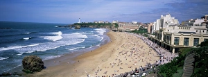 Holidaying Prints: Beach at Biarritz, Basque Coast, Basses-Pyrenees, Bay of Biscay, France, Europe