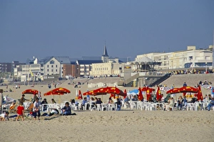 Pas De Calais Prints: Beach cafe, Berck-sur-Mer, Pas-de-Calais, France, Europe