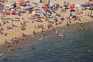Carvoeiro Prints: The beach at Carvoeiro, Algarve, Portugal, Europe