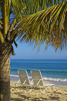 Images Dated 30th May 2008: Beach chairs on Grand Anse Beach, Grenada, Windward Islands, West Indies