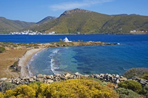 Cylades Prints: Beach and church, Agios Panteleimon