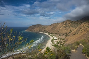 Beach below Cristo Rei of Dili statue, Dili, East Timor, Southeast Asia, Asia
