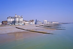East Bourne Prints: Beach at Eastbourne, Sussex, England