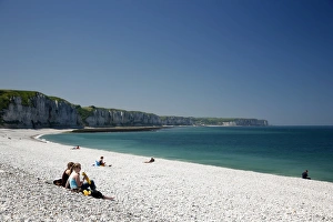 Fecamp Prints: The beach at Fecamp, Cote d Albatre, Normandy, France, Europe