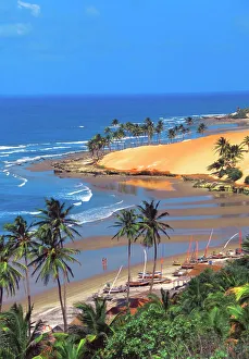 Brazil Prints: Beach in Fortaleza, Ceara, Brazil, South America