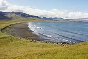 Images Dated 25th July 2009: Beach and Grundarfjordur bay, Snaefellsnes peninsula, Iceland, Polar Regions