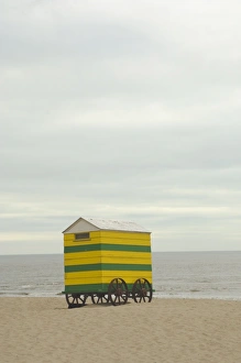 Streak Prints: Beach hut, Blankenberge, Belgium, Europe