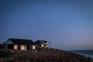 Beach huts, Embleton Bay, Northumberland, England, United Kingdom, Europe