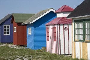 Aero Prints: Beach huts, Maple Island, Aero Island, Funen, Denmark