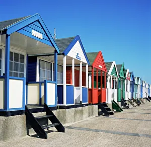 Chalet Prints: Beach huts, Southwold, Suffolk, England, United Kingdom, Europe
