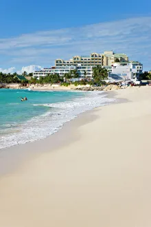 Leisure Activity Prints: Beach at Maho Bay, St. Martin (St. Maarten), Leeward Islands, West Indies