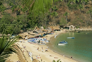 Puerto Vallarta Prints: Beach, Mismaloya, Puerto Vallarta, Mexico, North America