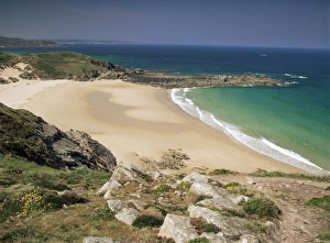 Emerald Coast Prints: Beach near Cap Frehel, Emerald Coast, Brittany, France, Europe