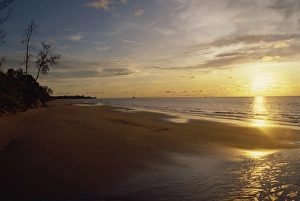 South China Sea Prints: Beach near Jerudona, Brunei, Borneo, South China Sea, Asia