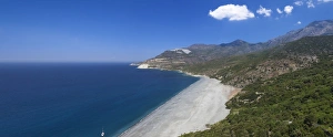 Mediterranean Culture Prints: Beach of Nonza, Corsica, France, Mediterranean, Europe