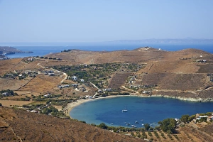 Kea Island Prints: The beach of Otzias, Agios Sostis, Kea Island, Cyclades, Greek Islands, Greece, Europe