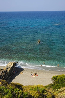 Images Dated 25th August 2008: Beach at Perivoli, Skopelos, Sporades Islands, Greek Islands, Greece, Europe