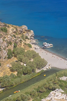 Rethymno Prints: Beach, Preveli, Rethymno, Crete, Greek Islands, Greece, Europe