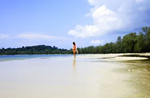 On Vacation Prints: Beach in Ream National Park, Sihanoukville, Cambodia, Indochina, Southeast Asia, Asia