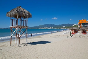 Lifeguard Tower Prints: Beach scene, Bucerias, Nuevo Vallarta, Nayarit, Mexico, North America