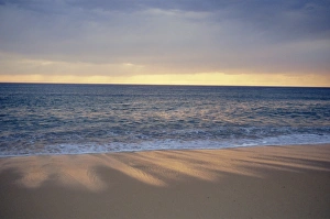 Landes Prints: Beach and sea, St. Girons, Landes, Aquitaine, France, Europe