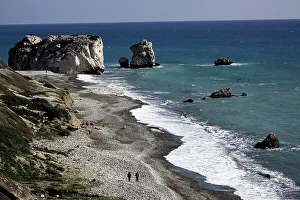Guided Tours Prints: Beach in south west Cyprus, Greek Cyprus, Cyprus, Mediterranean, Europe