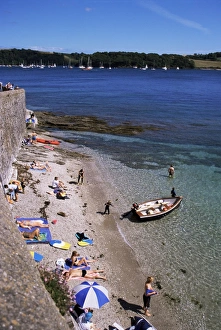 St Mawes Prints: Beach, St. Mawes, Cornwall, England, United Kingdom, Europe