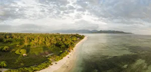 Beach at sunset, Gili Air, Gili Islands, Lombok Region, Indonesia, Southeast Asia, Asia