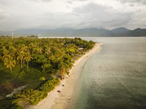 Beach at sunset, Gili Air, Gili Islands, Lombok Region, Indonesia, Southeast Asia, Asia