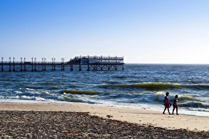 Piers Prints: Beach of Swakopmund, Erongo Region, Namibia, Africa