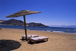 Gulf Of Aqaba Prints: The beach at Taba Heights, Gulf of Aqaba, Red Sea, Sinai, Egypt, North Africa, Africa