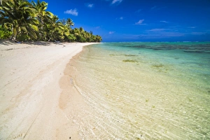 Rarotonga Prints: Beach at Titikaveka, Rarotonga, Cook Islands, South Pacific Ocean, Pacific
